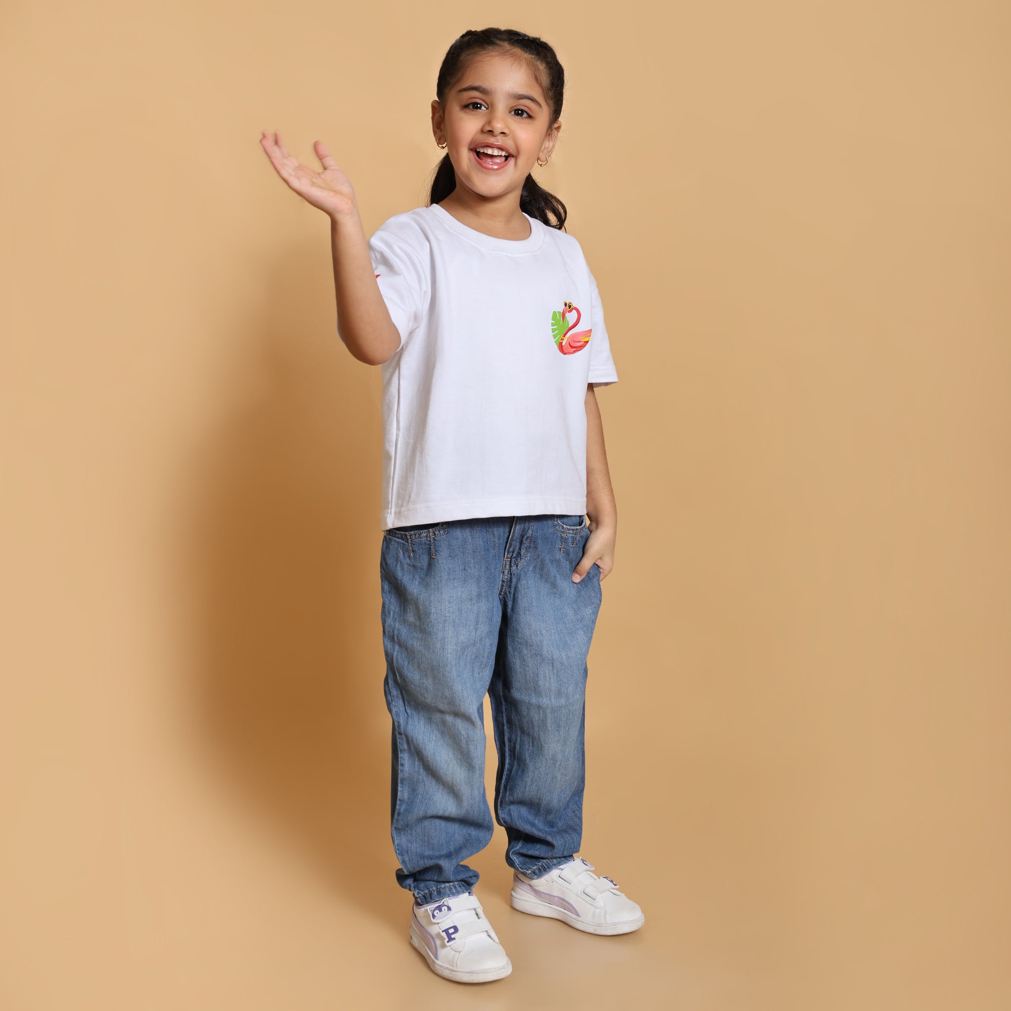 Flamin-Go Boxy Tee White