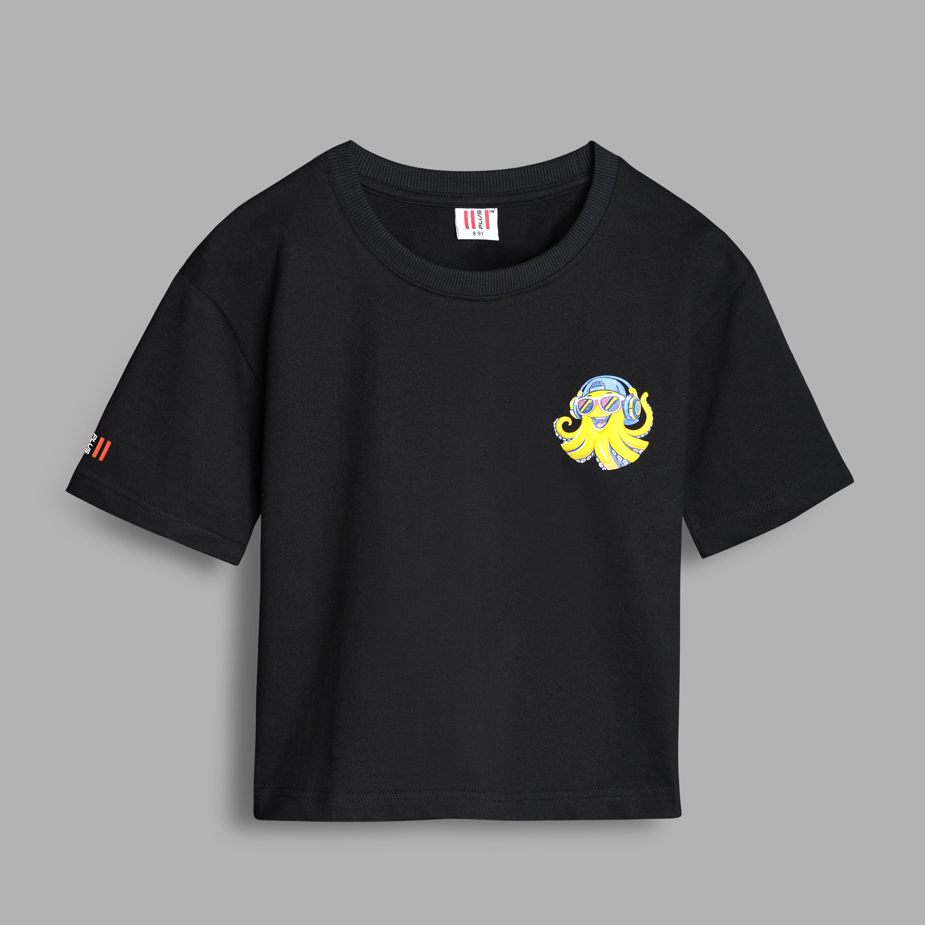 Octo Beats Boxy Tee Black