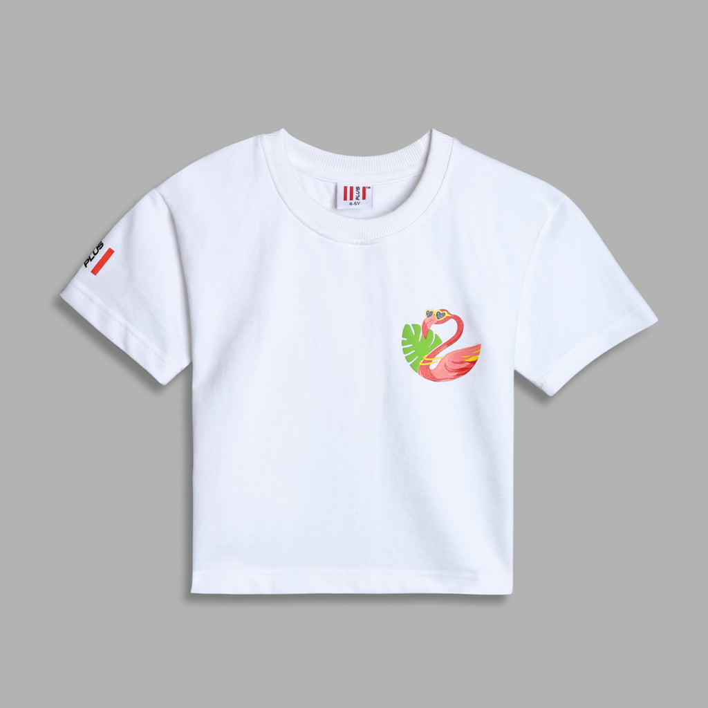Flamin-Go Boxy Tee White