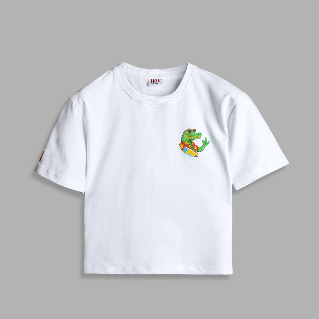 Croc Off Duty Boxy Tee White