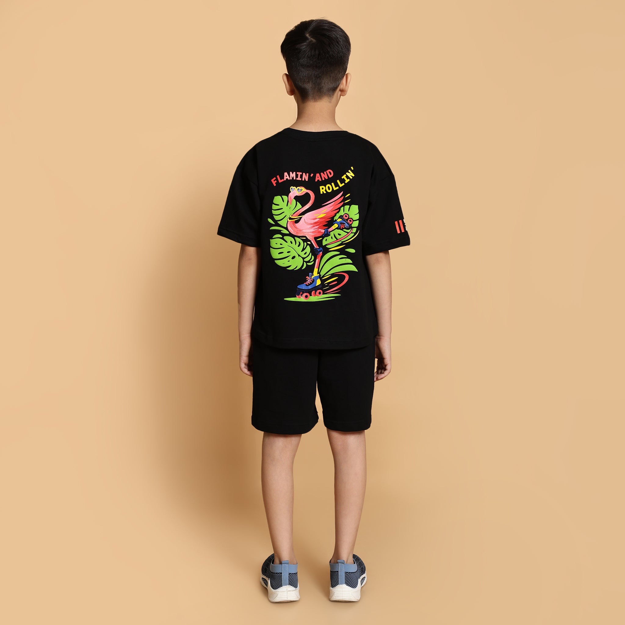 Flamin-Go Boxy Tee Black