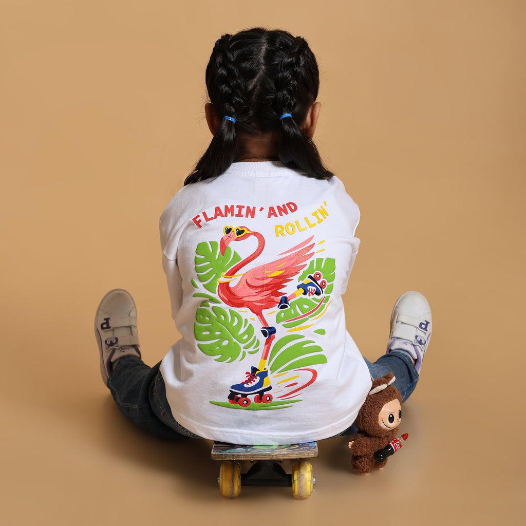 Flamin-Go Boxy Tee White