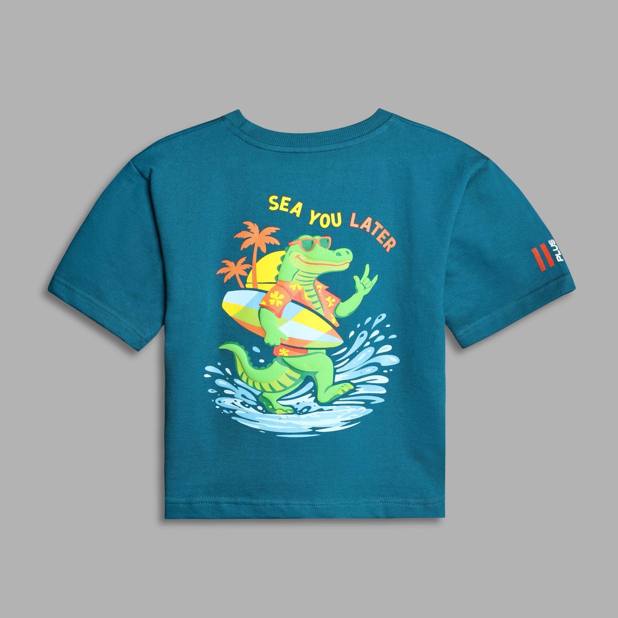 Croc Off Duty Boxy Tee Teal