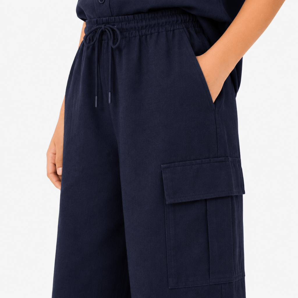 Everyday Escape Linen Co-Ord Navy