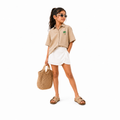 Palm Tree Linen Shirt Beige