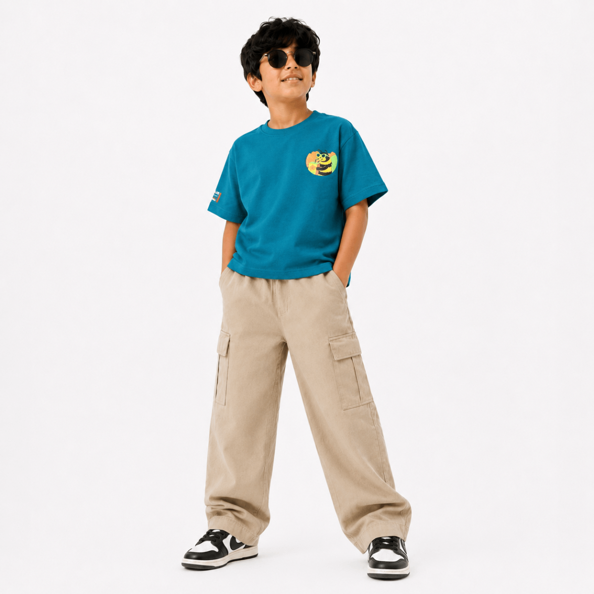 Relaxed Linen Cargo Beige