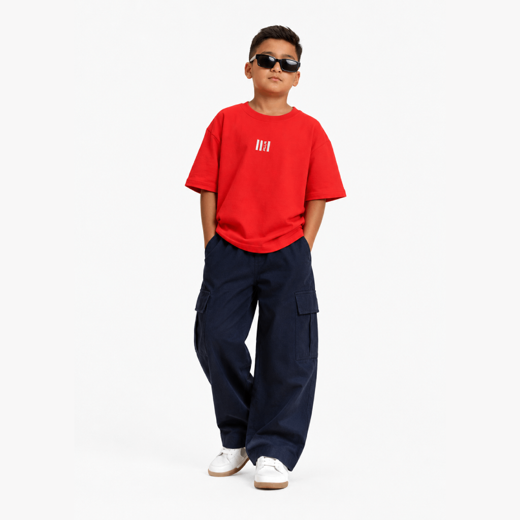 Relaxed Linen Cargo Navy