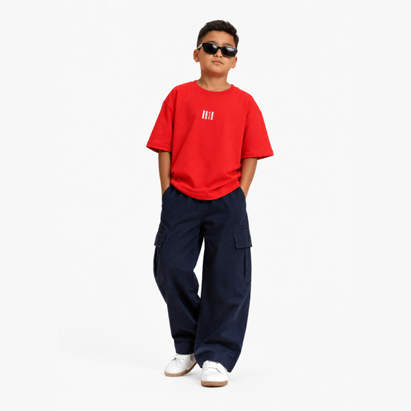 Relaxed Linen Cargo Navy