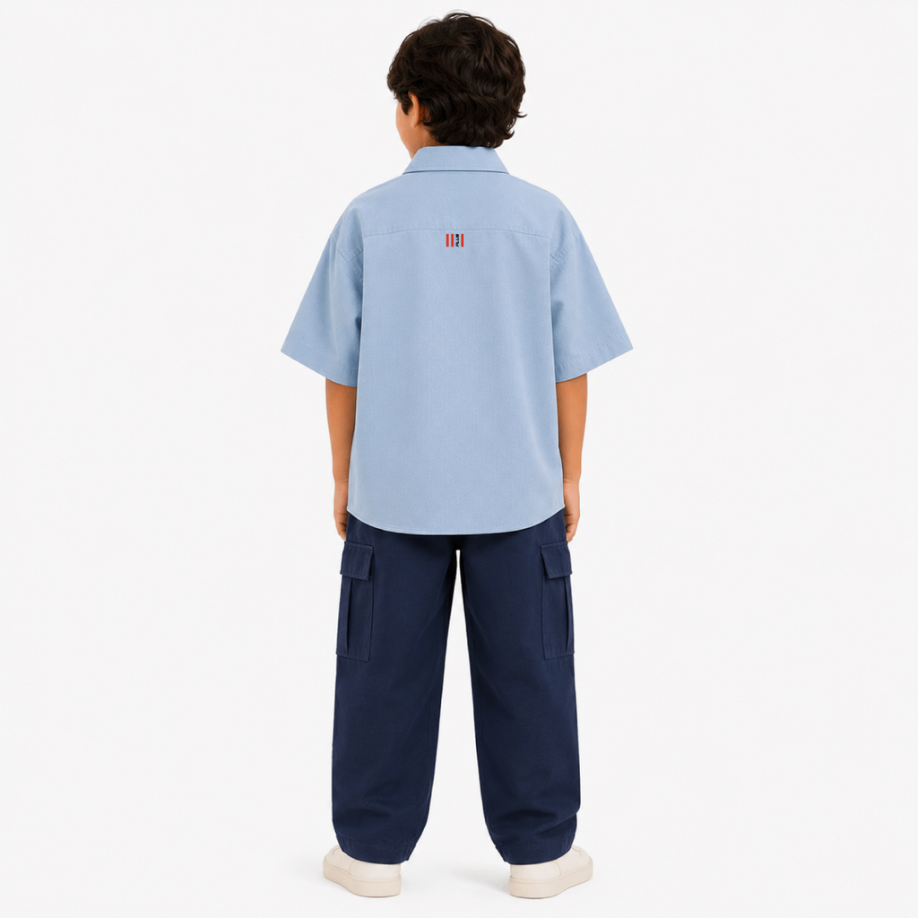 Stay Shaded Linen Shirt Sky Blue