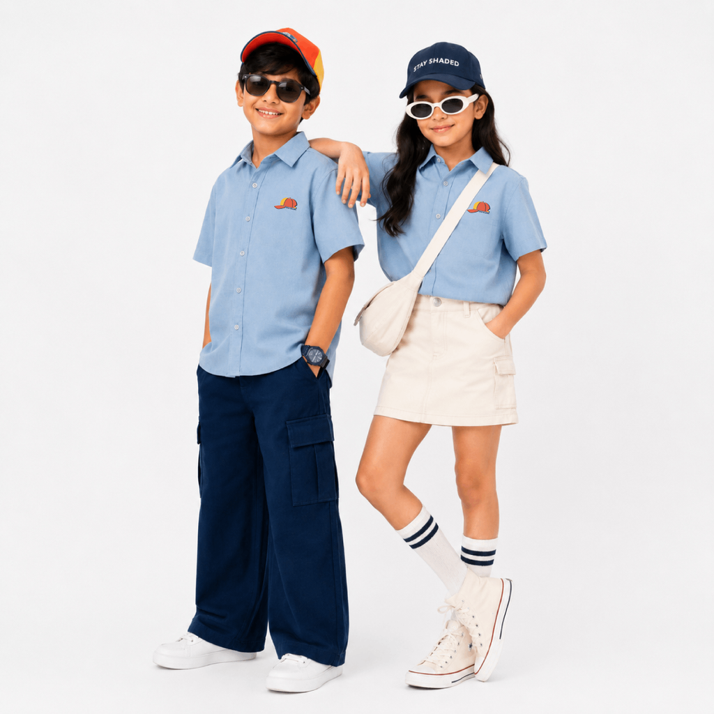 Stay Shaded Linen Shirt Sky Blue
