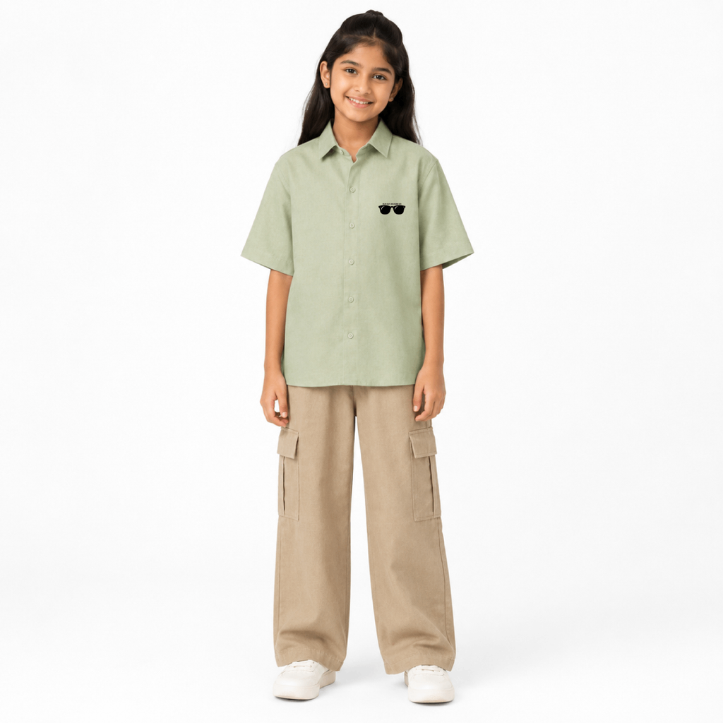 Sunglasses Linen Shirt Green