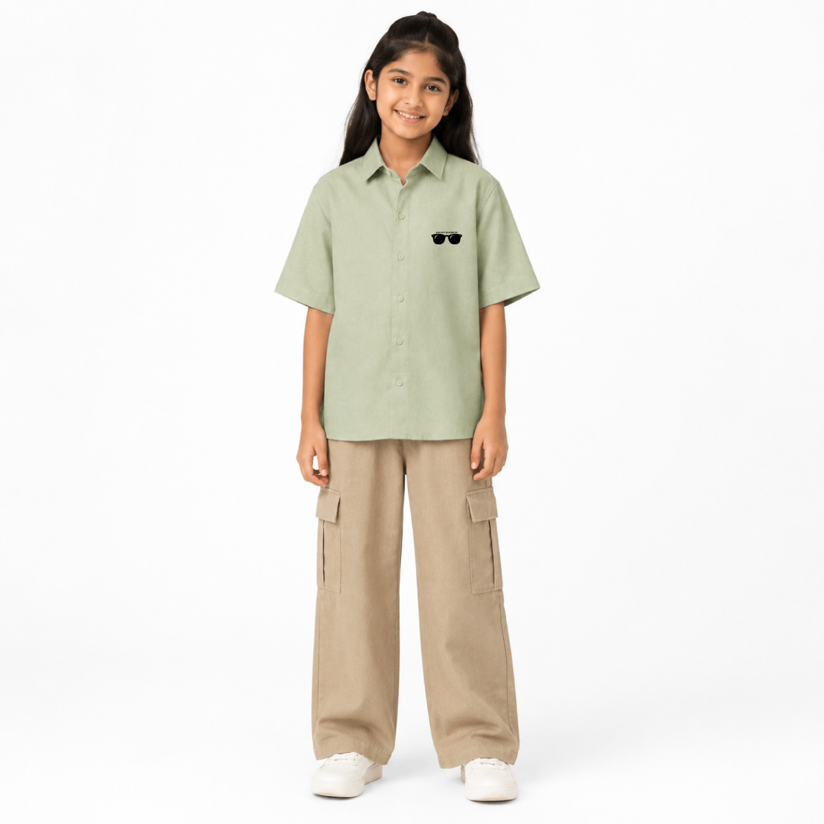 Sunglasses Linen Shirt Green