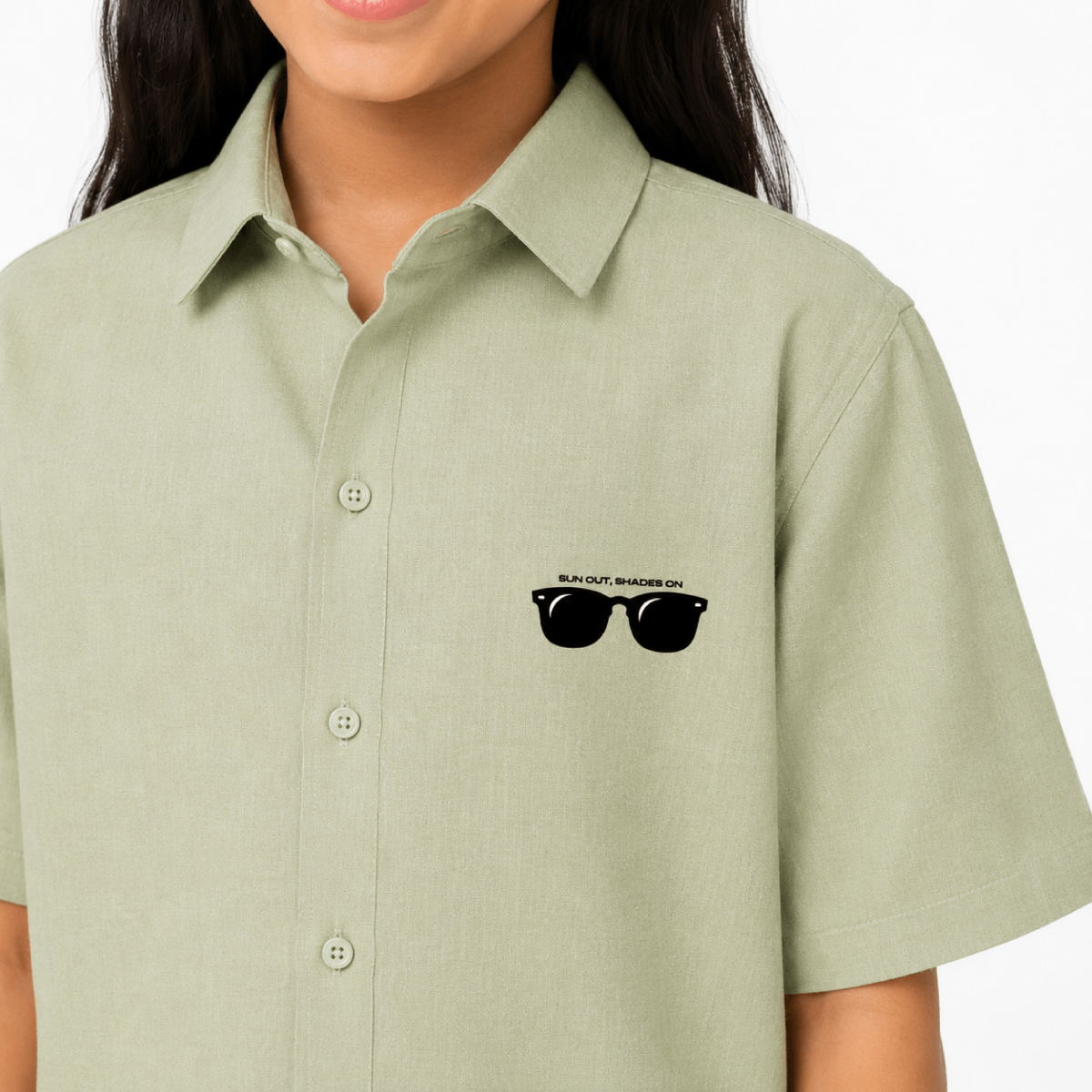 Sunglasses Linen Shirt Green
