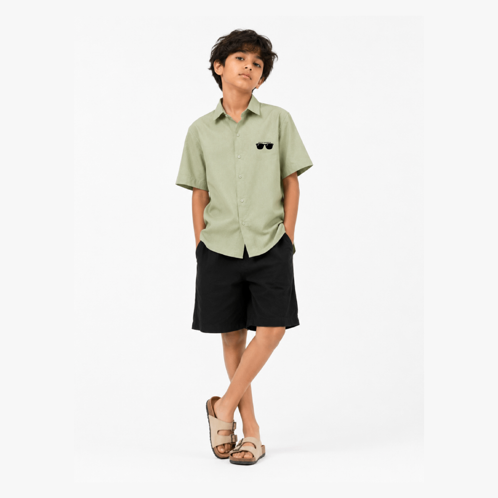 Sunglasses Linen Shirt Green